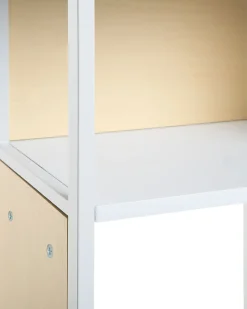 Beliani Mobile con 5 ripiani BOGOTA 165 cm Bianco Bianco Marrone