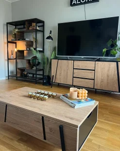 Mobile con 6 ripiani DAVEN 180 cm Marrone