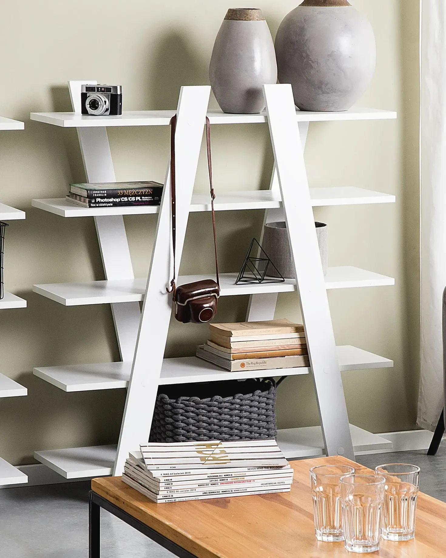 Mobile con 5 ripiani ESCALANTE 116 cm Bianco