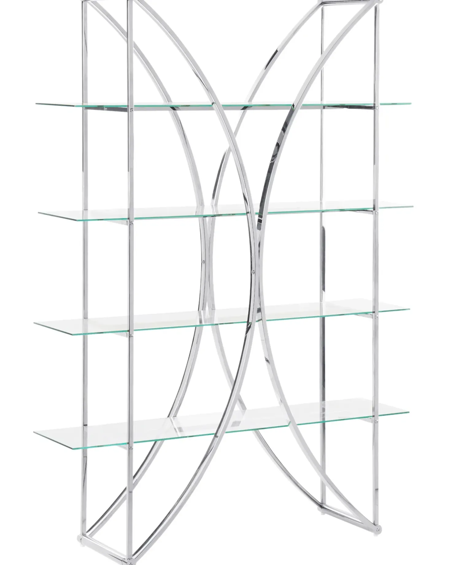 Mobile con 4 ripiani HOLLOW Metallo 175 cm Argento