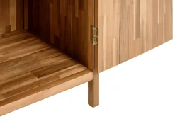 New Beliani VENOSA Legno d'acacia Marrone/Nero Marrone Argento Nero
