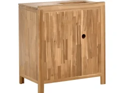 Hot Beliani Mobile da cucina per esterni con lavello VENOSA Legno d'acacia Marrone/Argento Marrone Argento