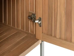 Best Beliani Mobile da cucina per esterni con lavello IVREA Legno di acacia certificato Marrone/Argento Marrone Argento Grigio