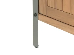 New Beliani Mobile da cucina per esterni con lavello IVREA Legno di acacia certificato Marrone/Nero Marrone Grigio Nero
