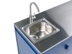Hot Beliani MAENZA Metallo Blu Blu Argento