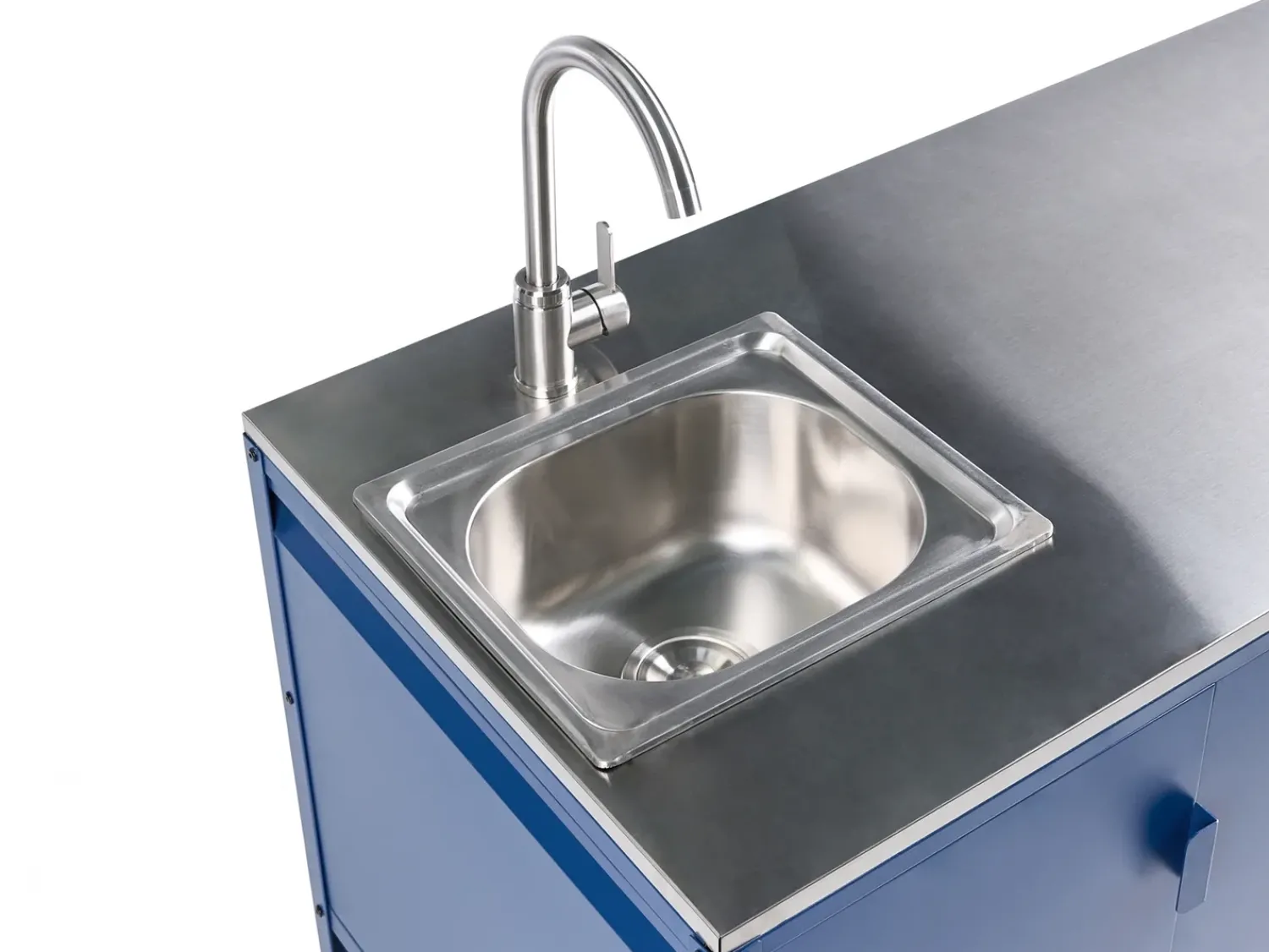 Hot Beliani MAENZA Metallo Blu Blu Argento