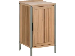 New Beliani Mobile da cucina per esterni IVREA Legno di acacia certificato Marrone Marrone Grigio