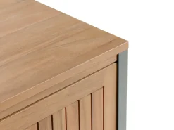 New Beliani Mobile da cucina per esterni IVREA Legno di acacia certificato Marrone Marrone Grigio