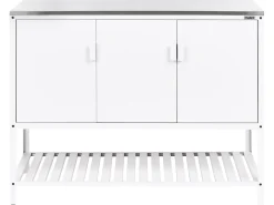 Outlet Beliani MAENZA Metallo Bianco Bianco Argento