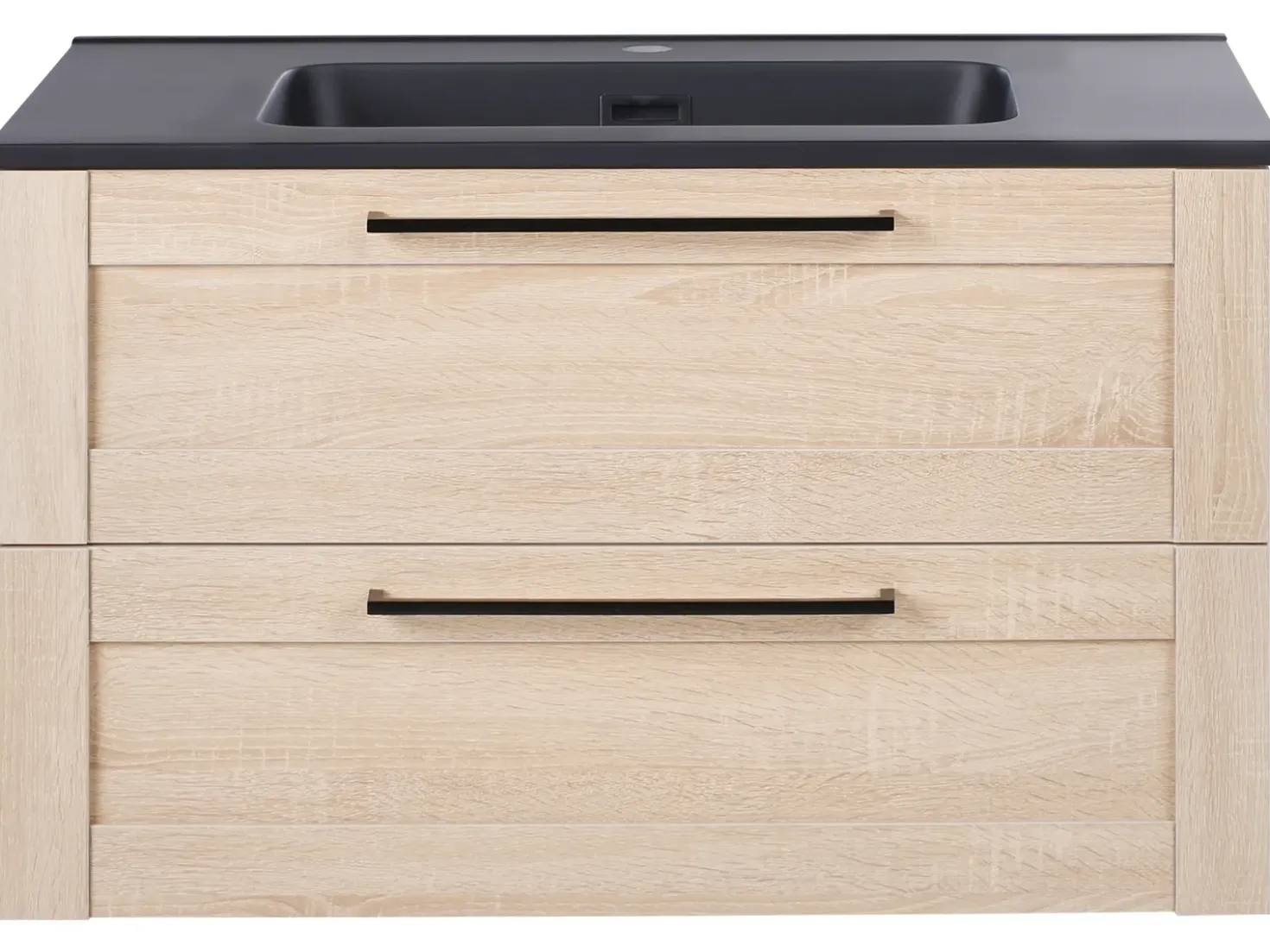 Mobile lavabo a parete con lavabo TARIJA Marrone chiaro