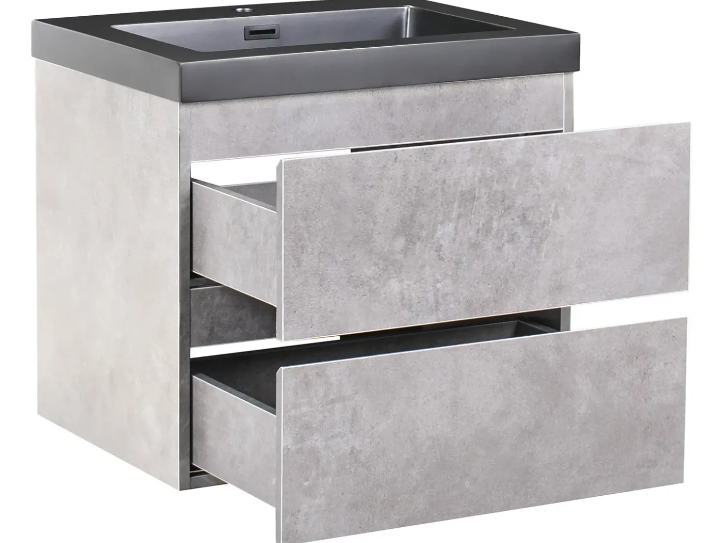 Mobile lavabo a parete con lavabo CARDIEL Grigio