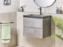 Mobile lavabo a parete con lavabo CARDIEL Grigio