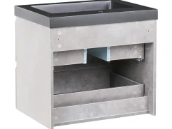 Mobile lavabo a parete con lavabo CARDIEL Grigio