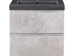 Mobile lavabo a parete con lavabo CARDIEL Grigio
