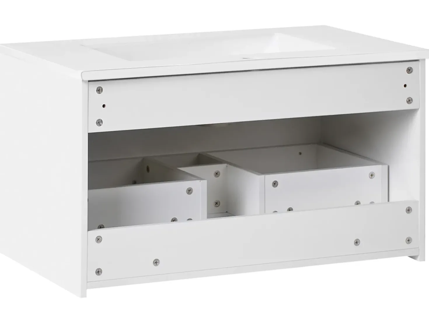 Mobile lavabo a parete con lavabo BONAIRE Bianco