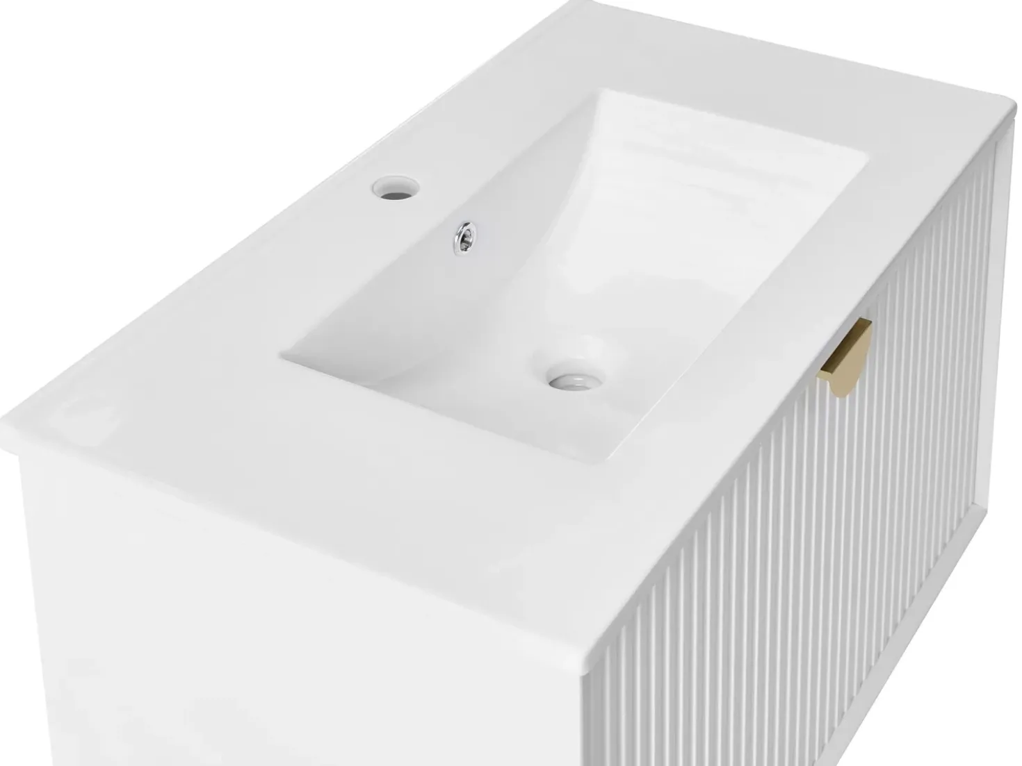 Mobile lavabo a parete con lavabo BONAIRE Bianco