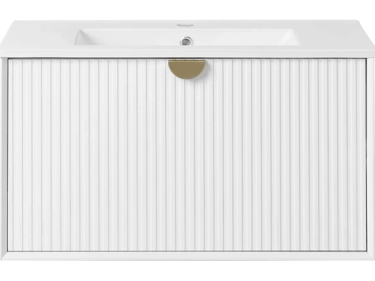 Mobile lavabo a parete con lavabo BONAIRE Bianco
