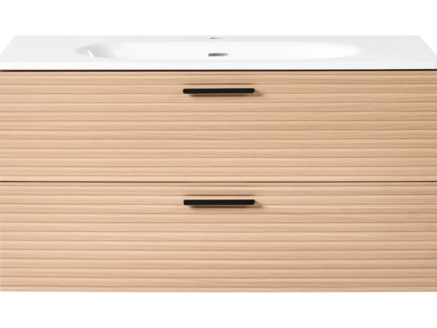Mobile lavabo a parete con lavabo ARAPA Marrone chiaro