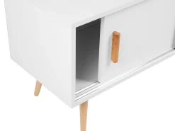Clearance Beliani Mobile TV INDIANA Bianco Bianco Grigio Marrone