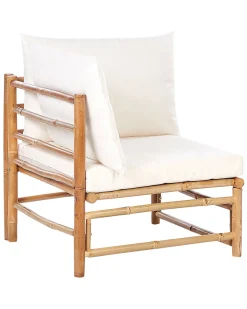 Hot Beliani Modulo angolare da giardino CERRETO Bambù Bianco sporco Bianco Marrone