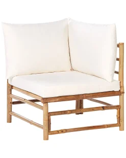 Hot Beliani Modulo angolare da giardino CERRETO Bambù Bianco sporco Bianco Marrone