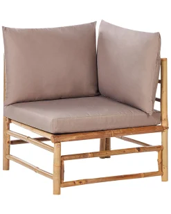 Discount Beliani Modulo angolare da giardino CERRETO Bambù Tortora Beige Marrone