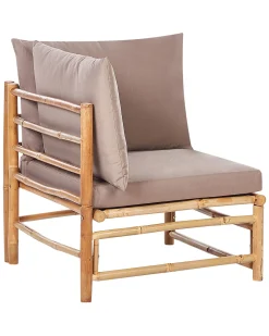 Discount Beliani Modulo angolare da giardino CERRETO Bambù Tortora Beige Marrone