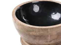 Online Beliani Mortaio e pestello QENA Legno di mango Marrone/Nero Marrone Nero