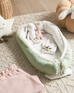Discount Beliani Nido per neonati EREB Cotone Verde chiaro Bianco Verde