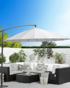 Clearance Beliani Ombrellone a sbalzo 268 cm CALABRIA II chiaro Grigio