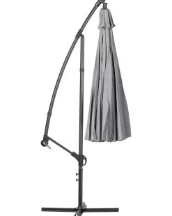Beliani Ombrellone a sbalzo 268 cm CALABRIA II scuro Grigio