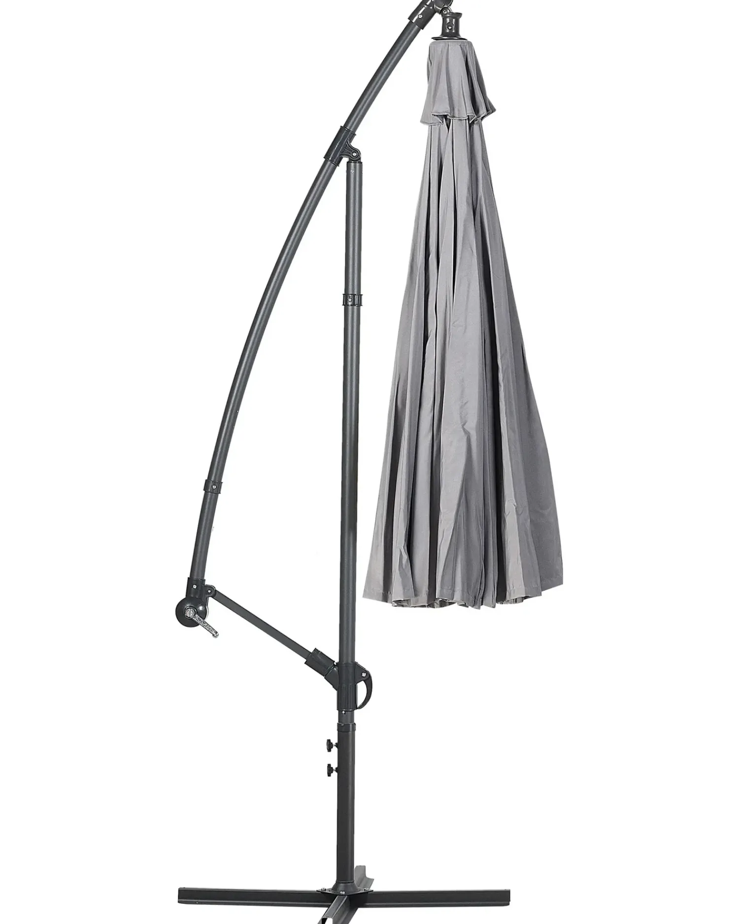 Beliani Ombrellone a sbalzo 268 cm CALABRIA II scuro Grigio