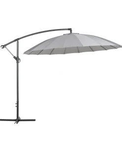 Beliani Ombrellone a sbalzo 268 cm CALABRIA II scuro Grigio