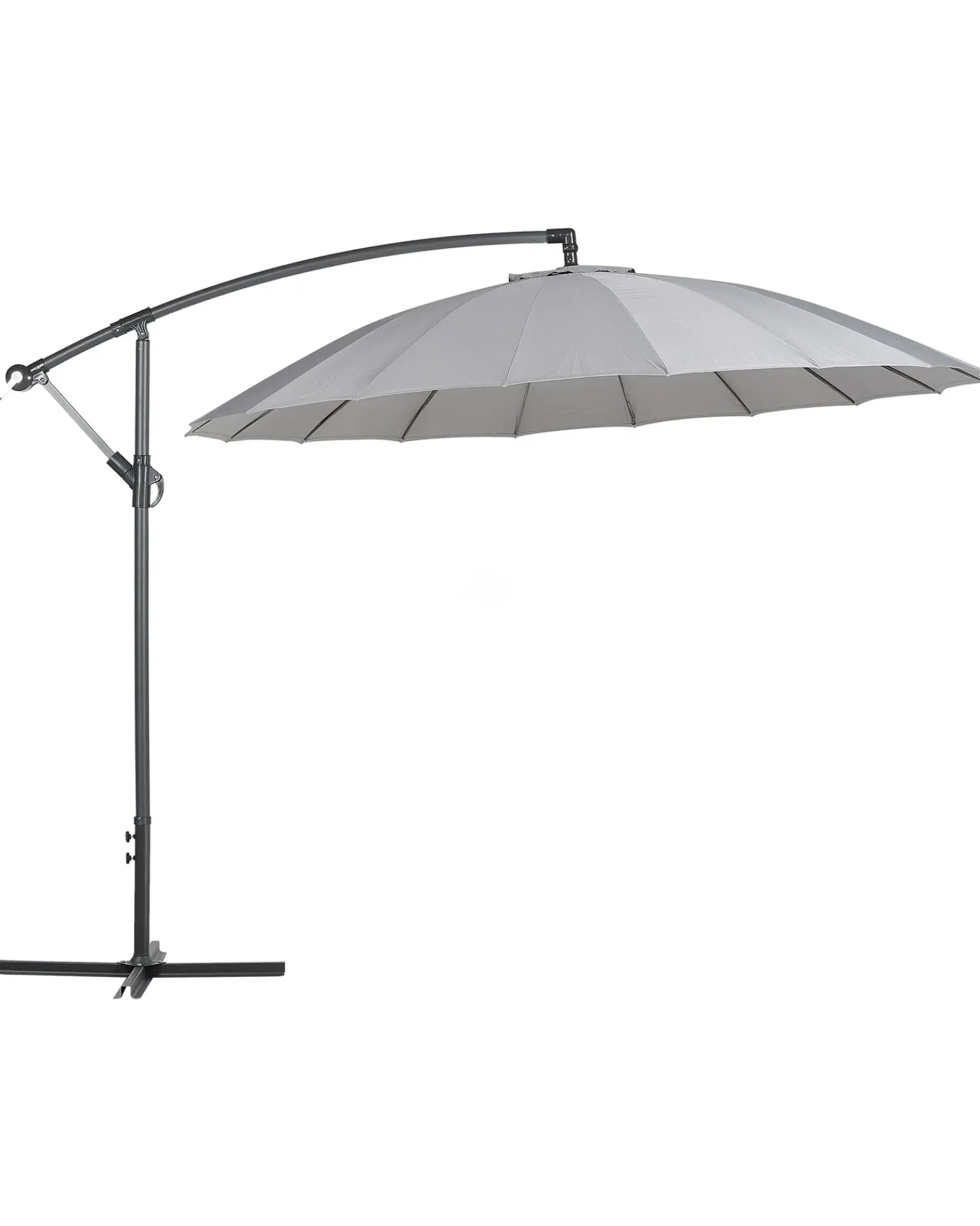Beliani Ombrellone a sbalzo 268 cm CALABRIA II scuro Grigio