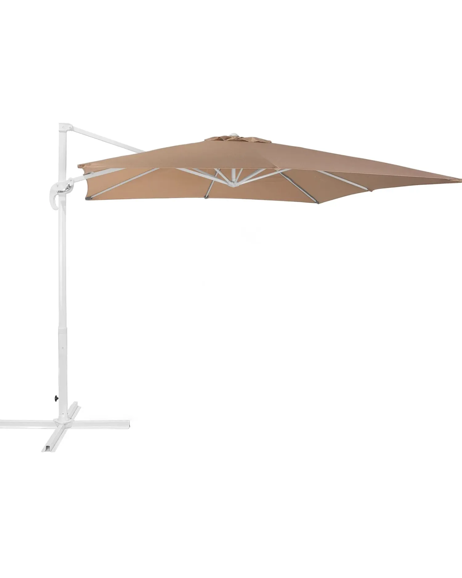 Online Beliani Ombrellone a sbalzo 250 cm MONZA Beige sabbia Bianco Beige