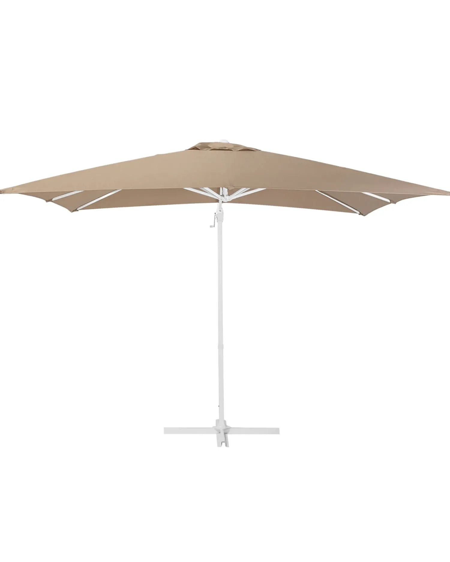 Online Beliani Ombrellone a sbalzo 250 cm MONZA Beige sabbia Bianco Beige