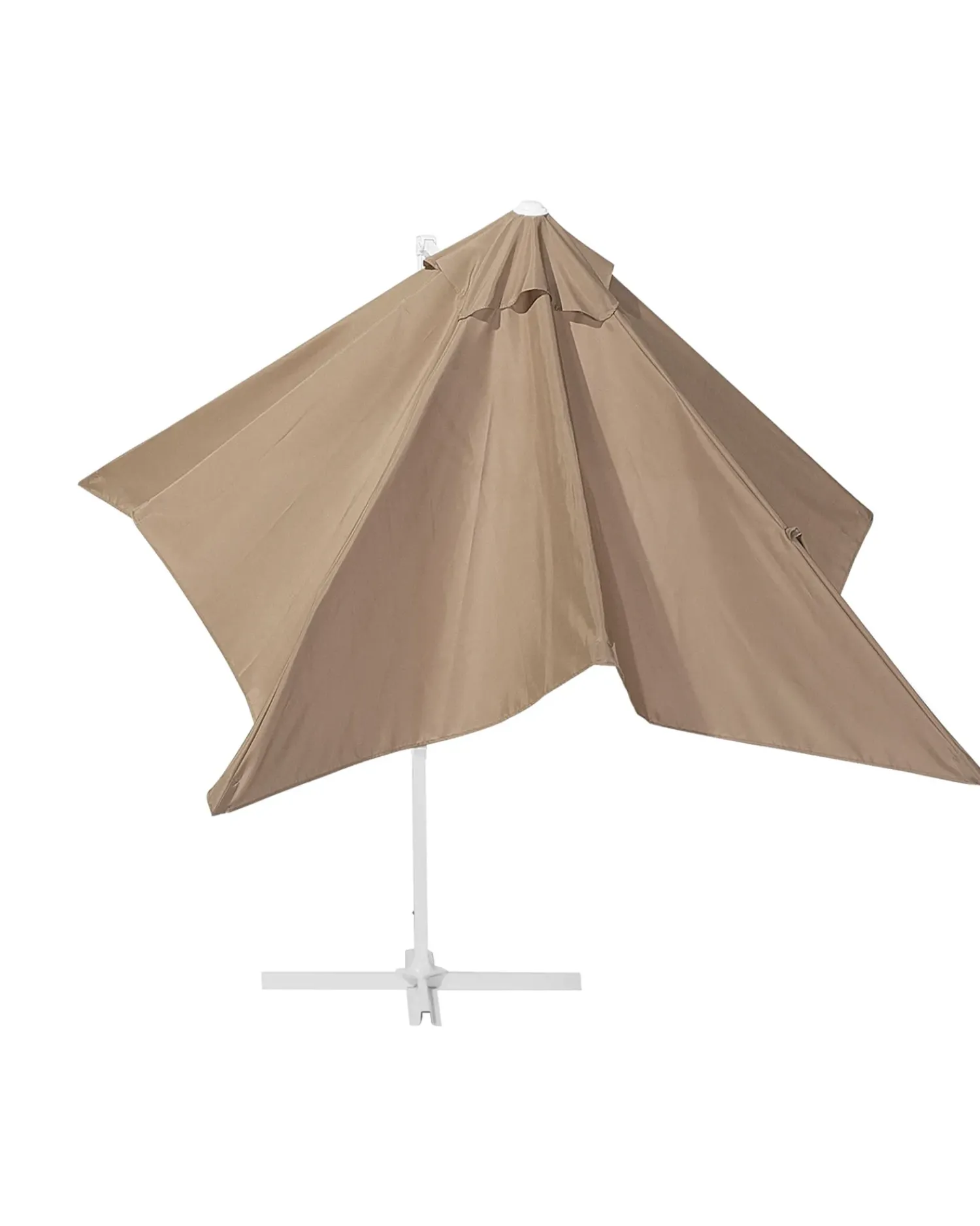 Online Beliani Ombrellone a sbalzo 250 cm MONZA Beige sabbia Bianco Beige