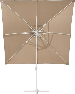 Online Beliani Ombrellone a sbalzo 250 cm MONZA Beige sabbia Bianco Beige