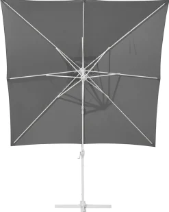 Outlet Beliani Ombrellone a sbalzo 250 cm MONZA Grigio scuro Bianco Grigio