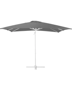 Outlet Beliani Ombrellone a sbalzo 250 cm MONZA Grigio scuro Bianco Grigio