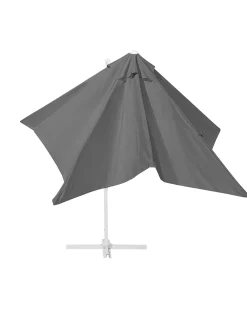 Outlet Beliani Ombrellone a sbalzo 250 cm MONZA Grigio scuro Bianco Grigio
