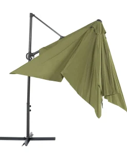 Beliani Ombrellone a sbalzo 245 cm MONZA II Verde oliva Verde Nero