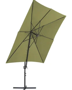 Beliani Ombrellone a sbalzo 245 cm MONZA II Verde oliva Verde Nero