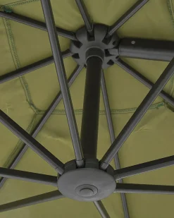 Beliani Ombrellone a sbalzo 245 cm MONZA II Verde oliva Verde Nero