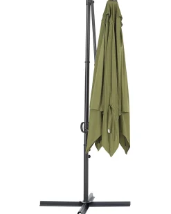 Beliani Ombrellone a sbalzo 245 cm MONZA II Verde oliva Verde Nero