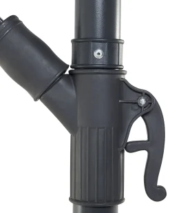 Hot Beliani Ombrellone a sbalzo 300 cm RAVENNA Grigio scuro Grigio Nero