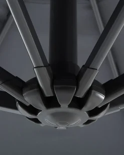 Hot Beliani Ombrellone a sbalzo 300 cm RAVENNA Grigio scuro Grigio Nero
