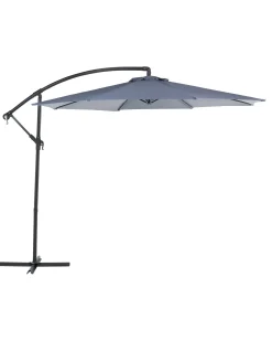 Hot Beliani Ombrellone a sbalzo 300 cm RAVENNA Grigio scuro Grigio Nero