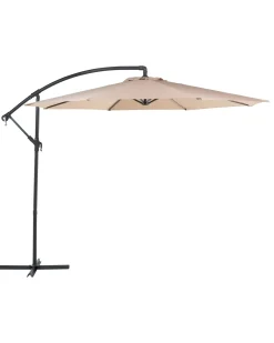 Discount Beliani Ombrellone a sbalzo 300 cm RAVENNA Beige sabbia Beige Nero