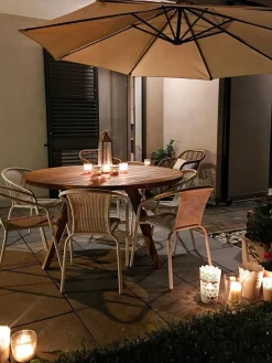 Sale Beliani Ombrellone a sbalzo 300 cm RAVENNA Beige chiaro Beige Nero